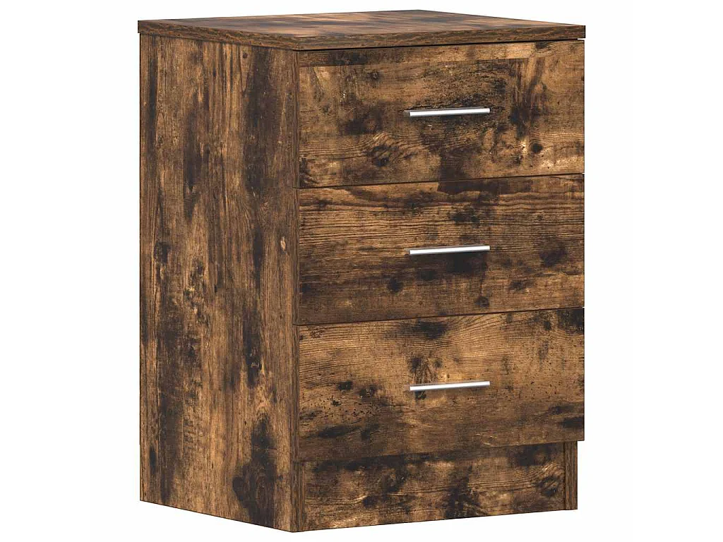 Comodini 2 pz Rovere Fumo 38x35x56 cm in Legno Multistrato