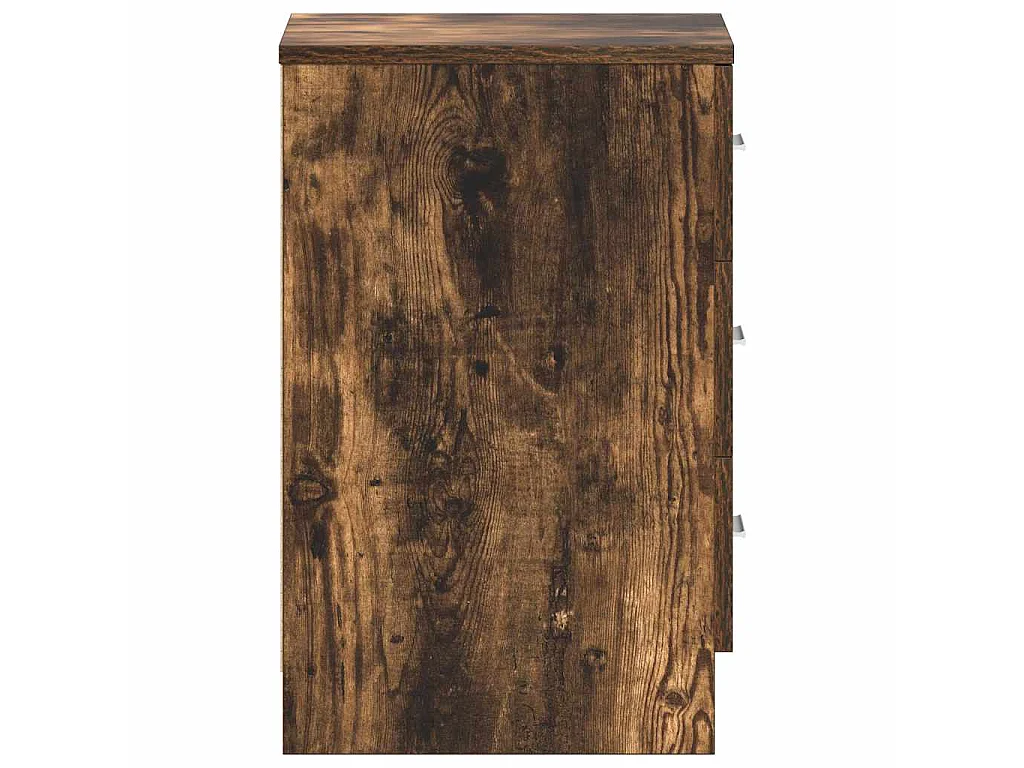 Comodini 2 pz Rovere Fumo 38x35x56 cm in Legno Multistrato
