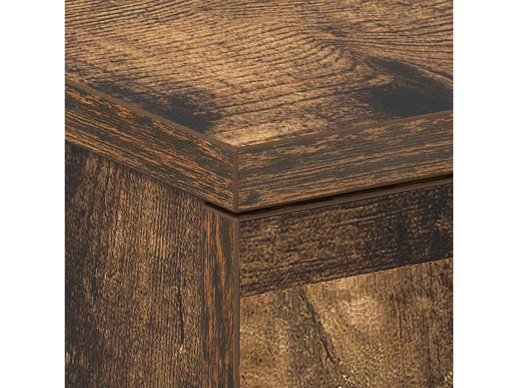 Comodini 2 pz Rovere Fumo 38x35x56 cm in Legno Multistrato