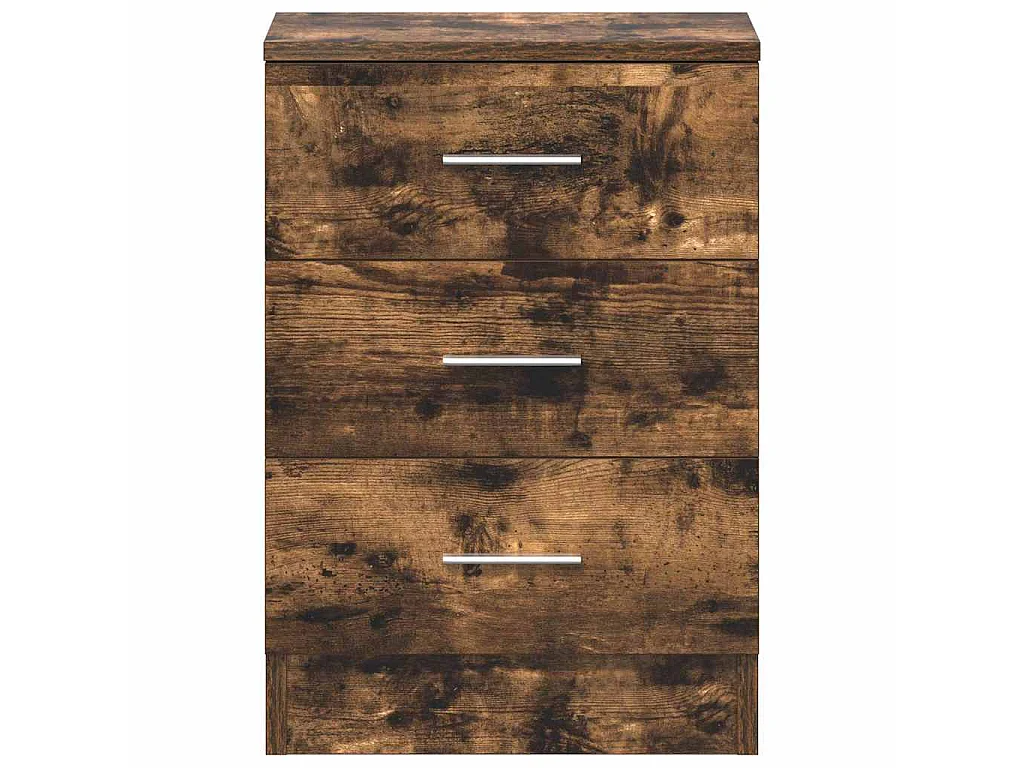 Comodini 2 pz Rovere Fumo 38x35x56 cm in Legno Multistrato