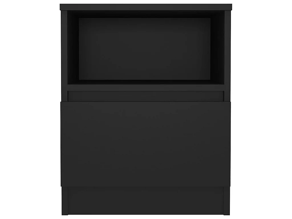 Tables de chevet 2 pcs Noir 40x40x50 cm Aggloméré