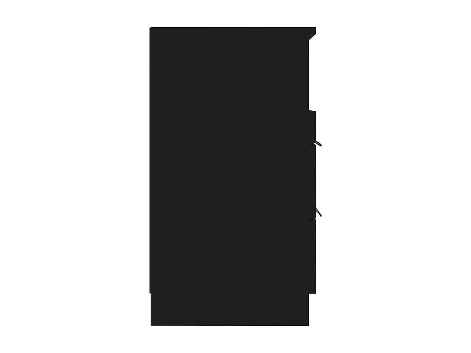 Mesita de noche madera contrachapada color negro