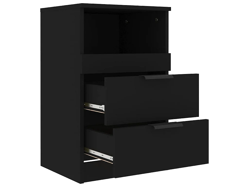 Table de chevet Noir Bois d'ingénierie
