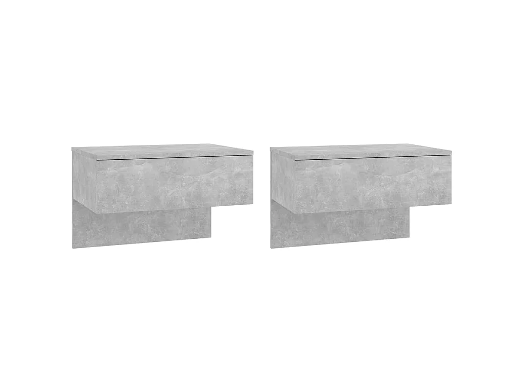 Wand-Nachttische 2 Stk. Betongrau