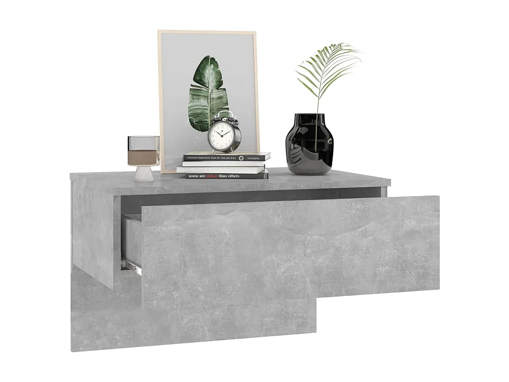 Wand-Nachttische 2 Stk. Betongrau