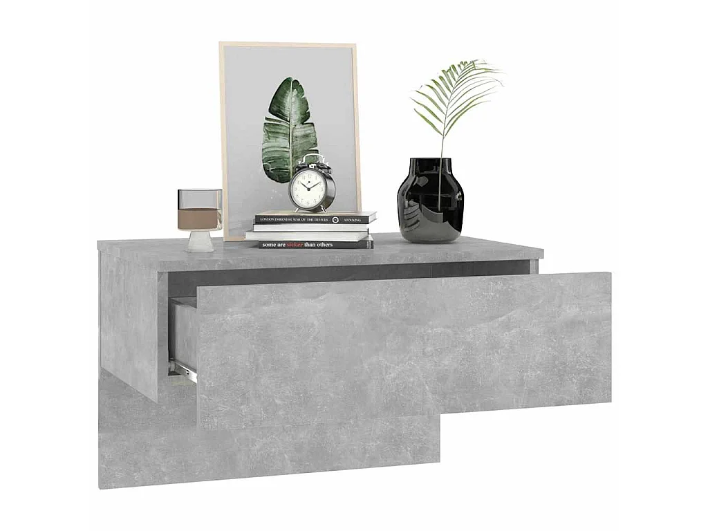 Wand-Nachttische 2 Stk. Betongrau