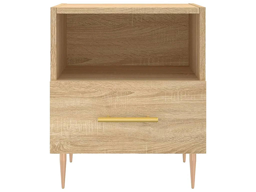 Comodini 2 pz Rovere Sonoma 40x35x47,5 cm in Legno Multistrato