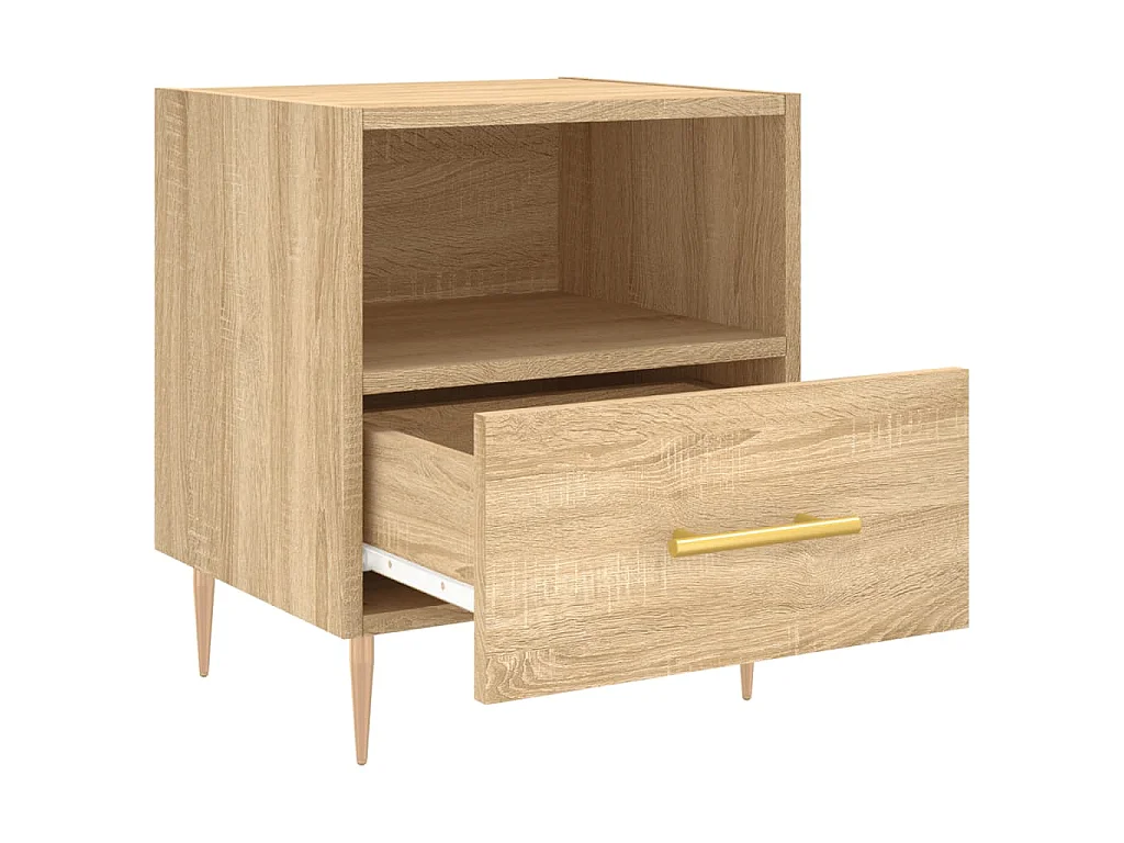 Comodini 2 pz Rovere Sonoma 40x35x47,5 cm in Legno Multistrato