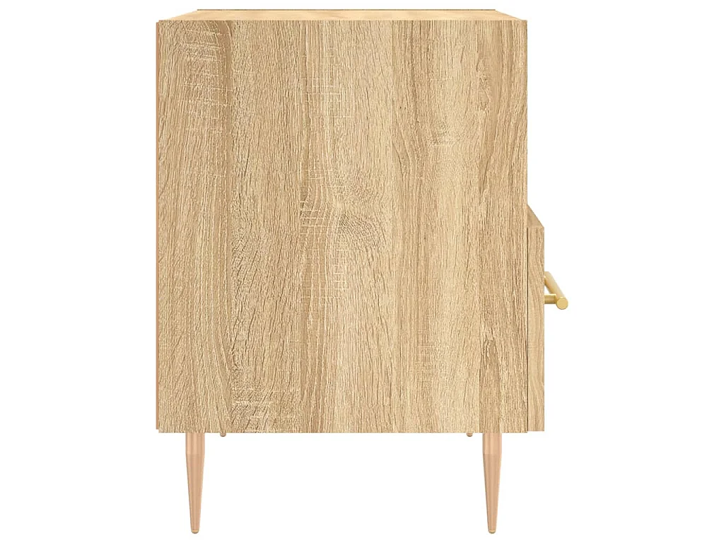 Comodini 2 pz Rovere Sonoma 40x35x47,5 cm in Legno Multistrato