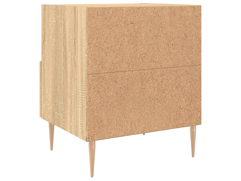 Comodini 2 pz Rovere Sonoma 40x35x47,5 cm in Legno Multistrato