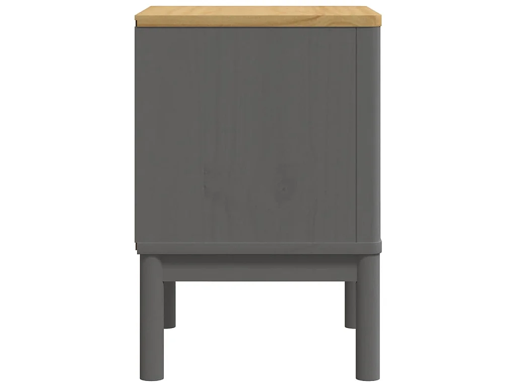 Nachtkastje FLORO 45x39x57 cm massief grenenhout grijs