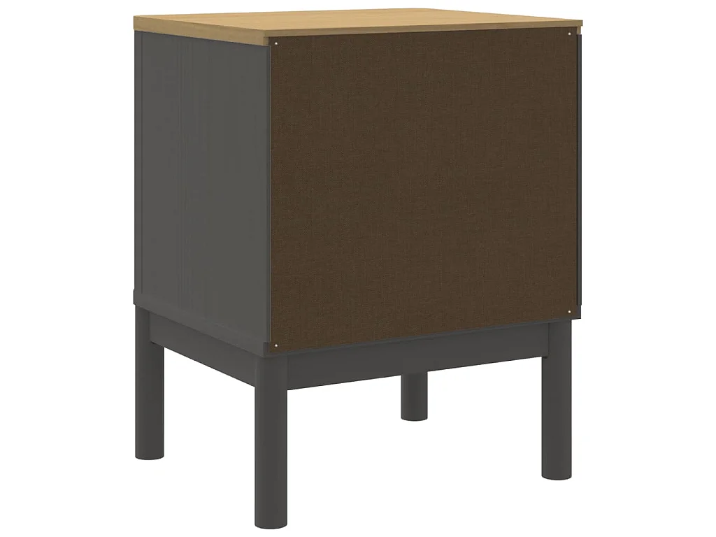 Nachtkastje FLORO 45x39x57 cm massief grenenhout grijs