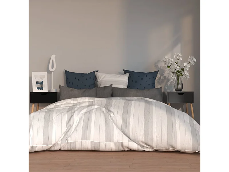 Nachttische 2 Stk. Hochglanz-Schwarz 40x40x56 cm Holzwerkstoff