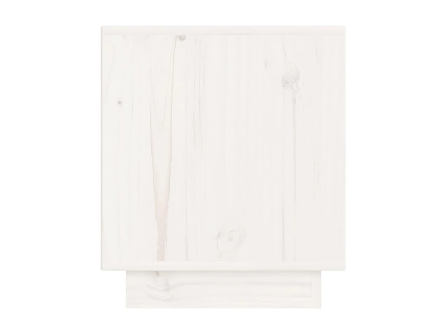 Comodino Bianco 40x34x40 cm in Legno Massello di Pino