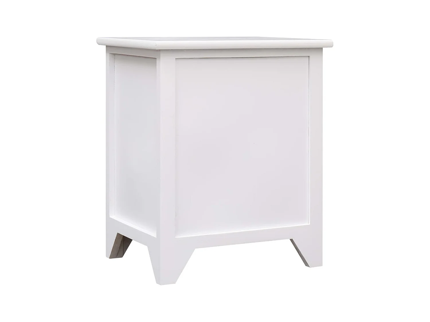 Table de chevet 2 pcs avec 2 tiroirs Blanc