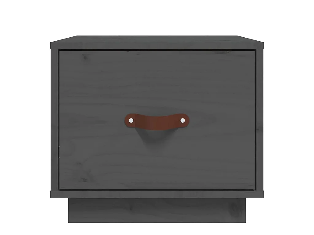Table de chevet Gris 40x34x35 cm Bois de pin solide