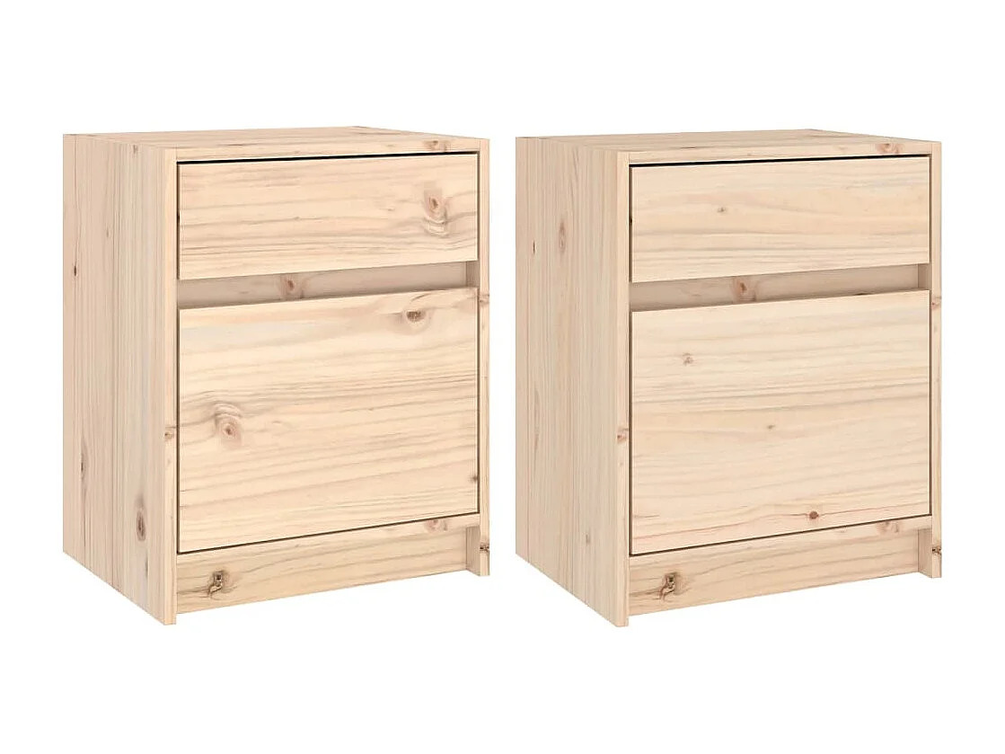 Tables de chevet 2 pcs 40x31x50 cm bois de pin massif