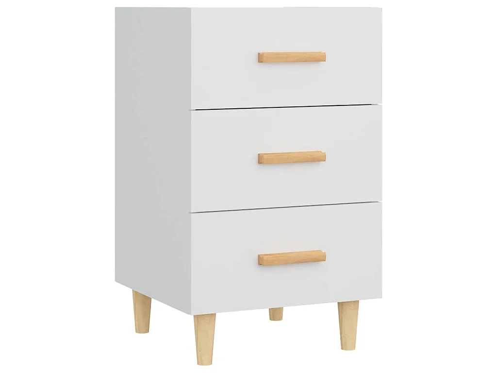 Mesa de cabeceira 40x40x66 cm derivados de madeira branco