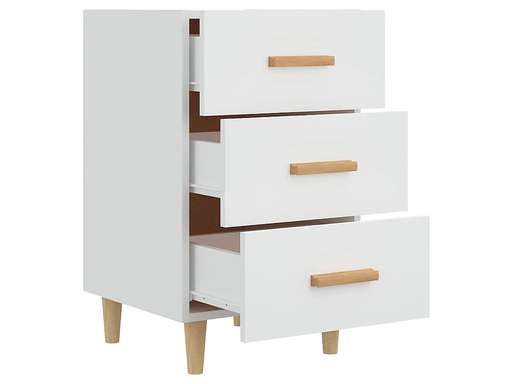 Mesa de cabeceira 40x40x66 cm derivados de madeira branco