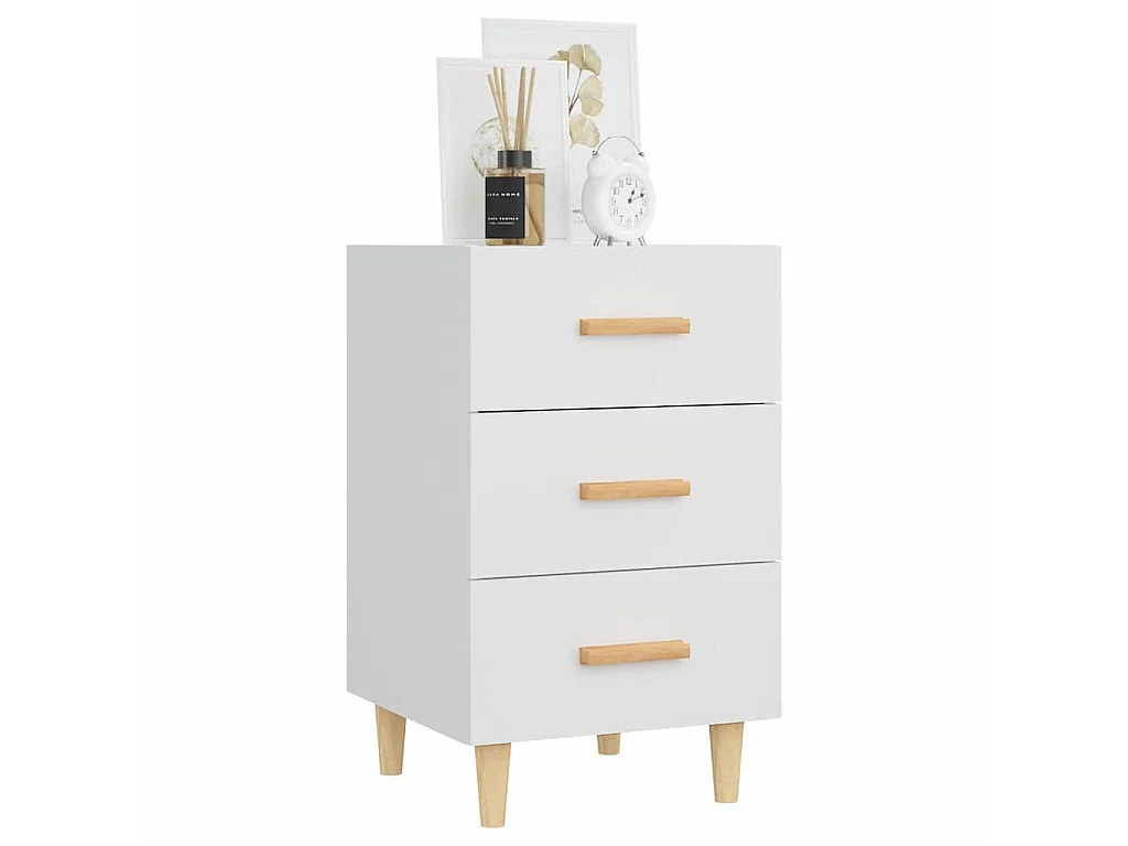 Mesa de cabeceira 40x40x66 cm derivados de madeira branco