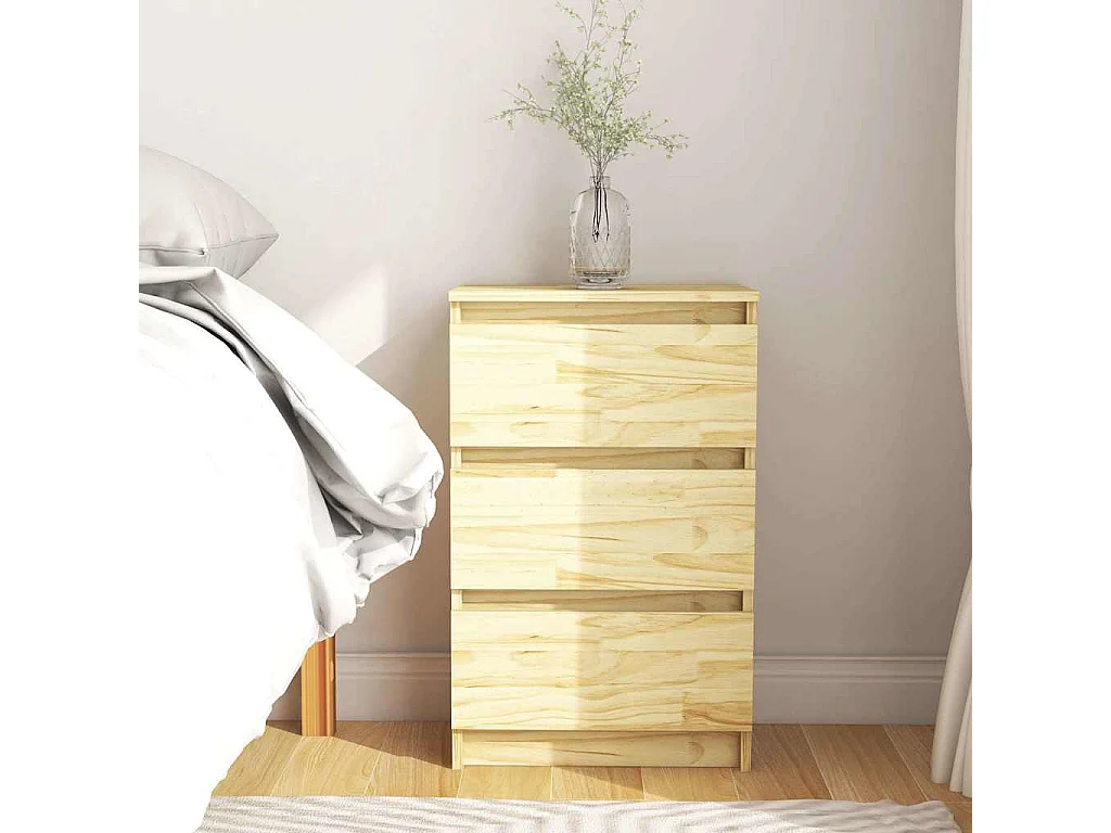 Table de chevet 40x29,5x64 cm Bois de pin solide