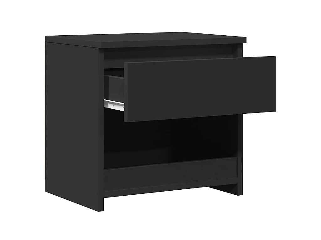 Table de chevet Noir 40x30x39 cm Aggloméré
