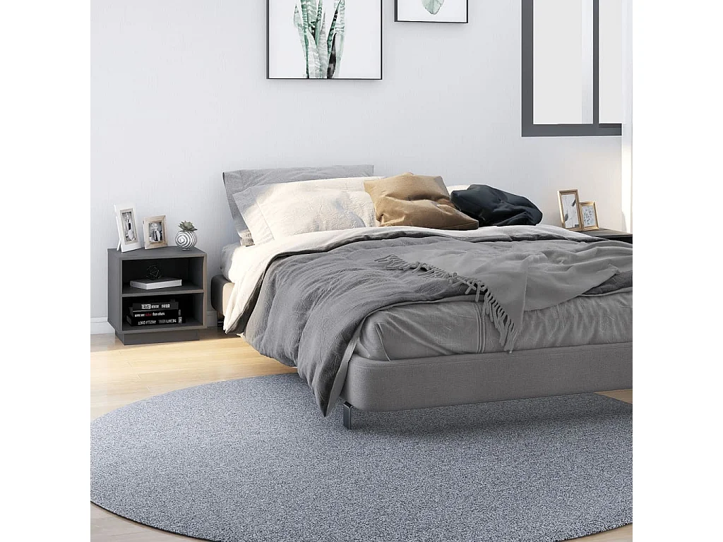 Tables de chevet 2 pcs Gris 40x34x40 cm Bois de pin solide