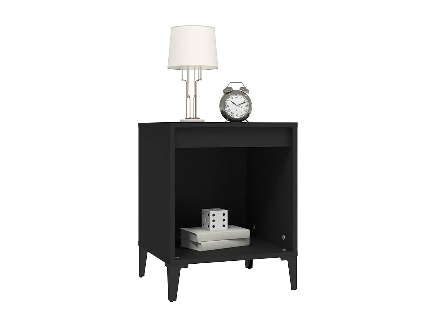 Table de chevet Noir 40x35x50 cm