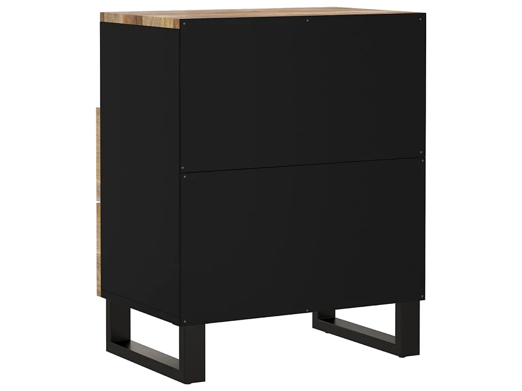 Nachttisch 50x33x62 cm Massivholz Mango & Holzwerkstoff