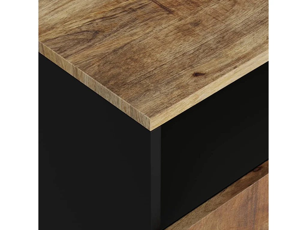 Nachttisch 50x33x62 cm Massivholz Mango & Holzwerkstoff