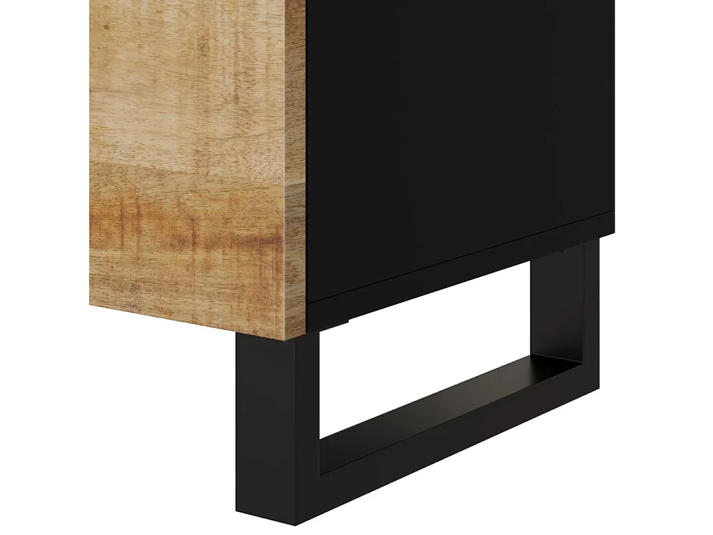 Nachttisch 50x33x62 cm Massivholz Mango & Holzwerkstoff