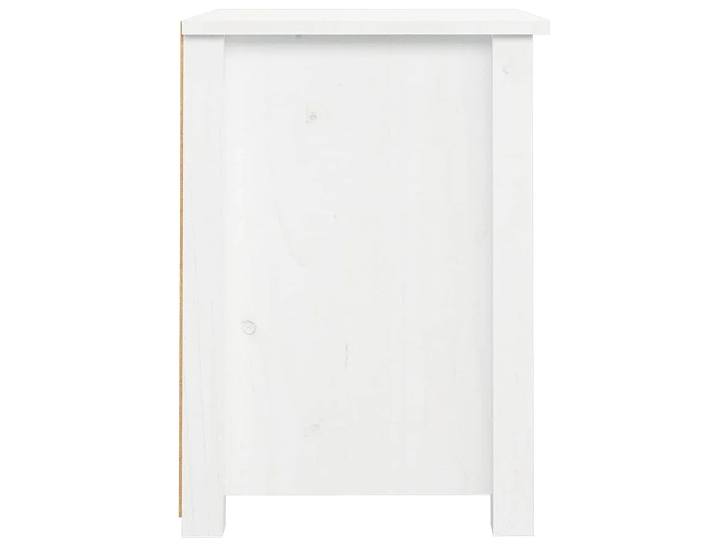 Table de chevet Blanc 40x35x49 cm Bois de pin massif