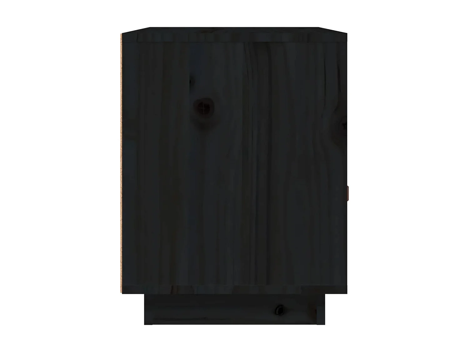 Nachttisch Schwarz 40x34x45 cm Massivholz Kiefer