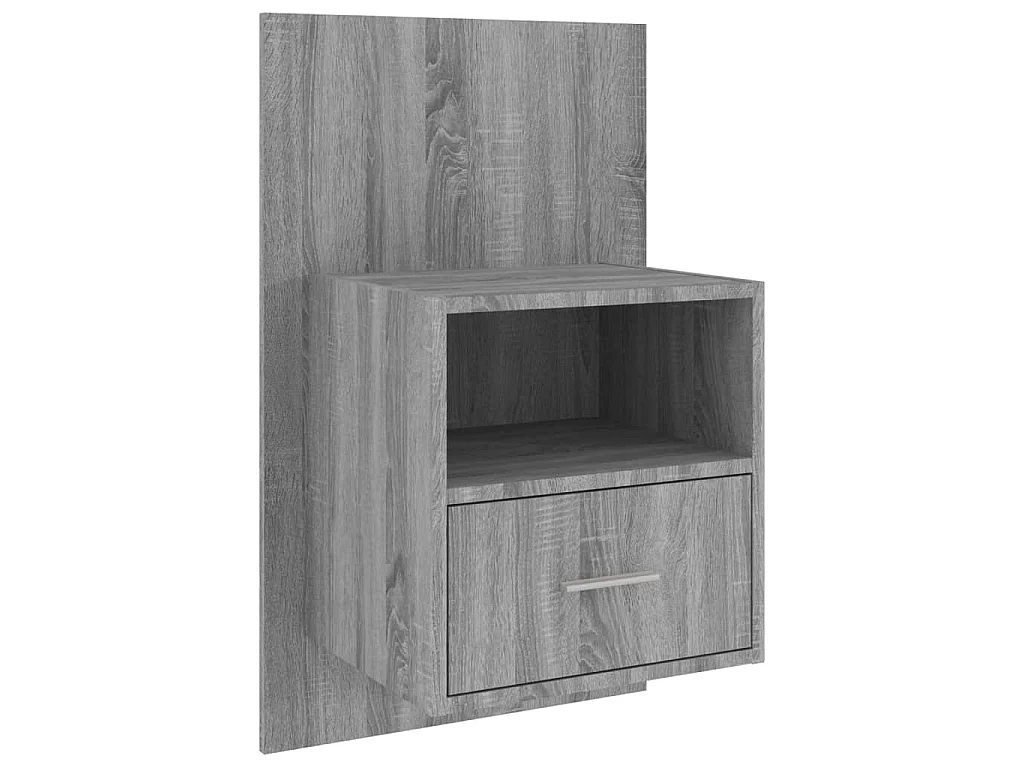 Wand-Nachttische 2 Stk. Grau Sonoma