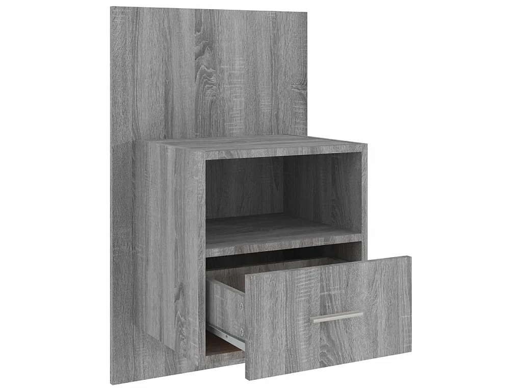 Wand-Nachttische 2 Stk. Grau Sonoma