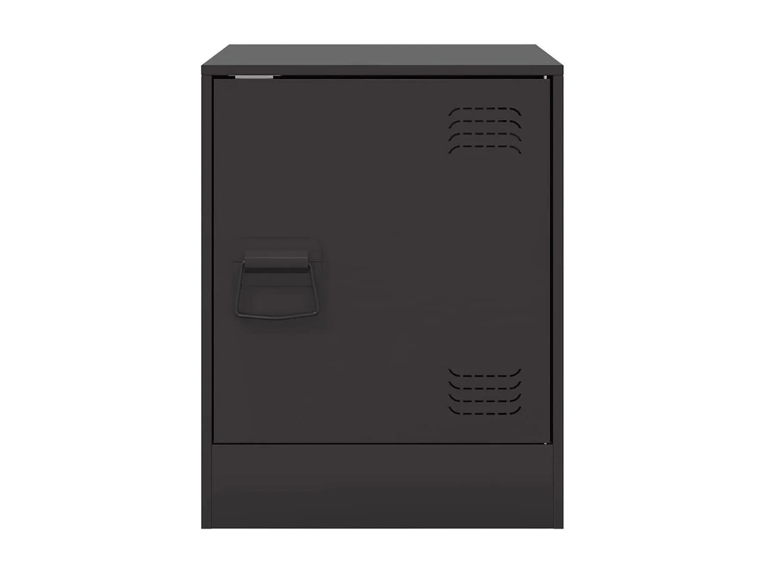 Comodino Nero 34,5x39x44 cm in Acciaio