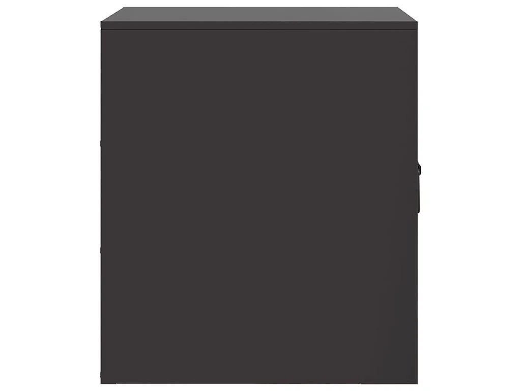 Comodino Nero 34,5x39x44 cm in Acciaio