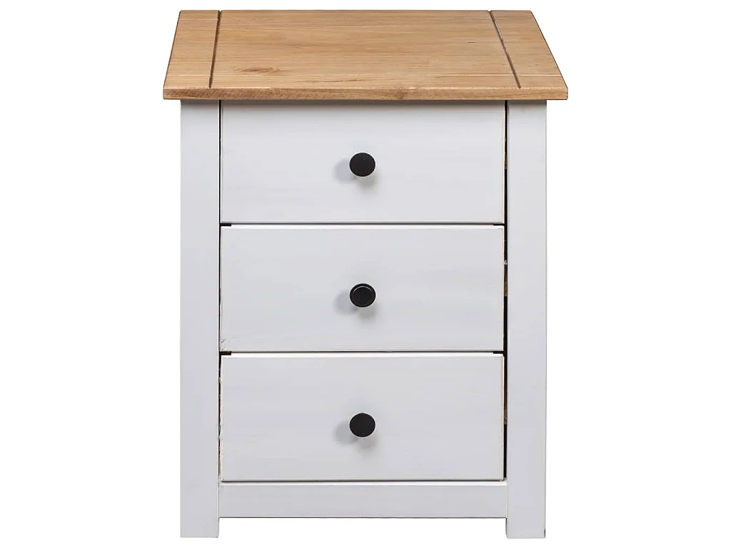 Mesa de cabeceira 46x40x57 cm madeira de pinho panama branco