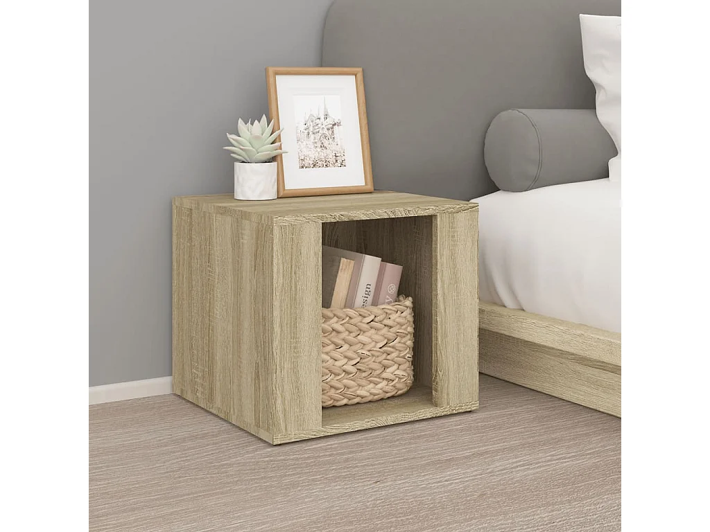 Table de chevet Chêne sonoma 41x40x36 cm Bois d'ingénierie