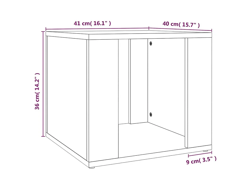 Table de chevet Chêne sonoma 41x40x36 cm Bois d'ingénierie