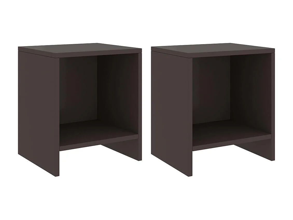 Tables de chevet 2 pcs Marron foncé 35x30x40 cm Bois de pin