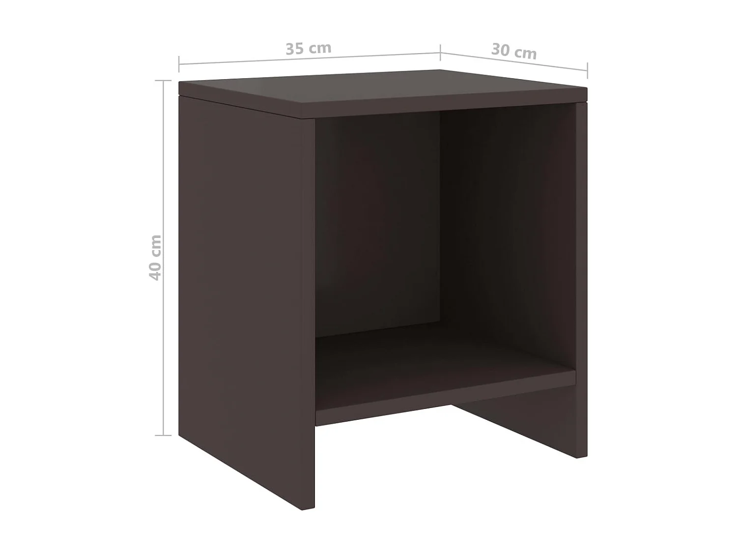 Tables de chevet 2 pcs Marron foncé 35x30x40 cm Bois de pin