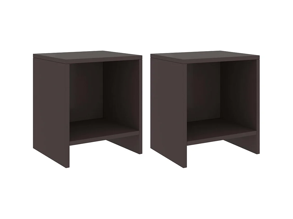 Tables de chevet 2 pcs Marron foncé 35x30x40 cm Bois de pin