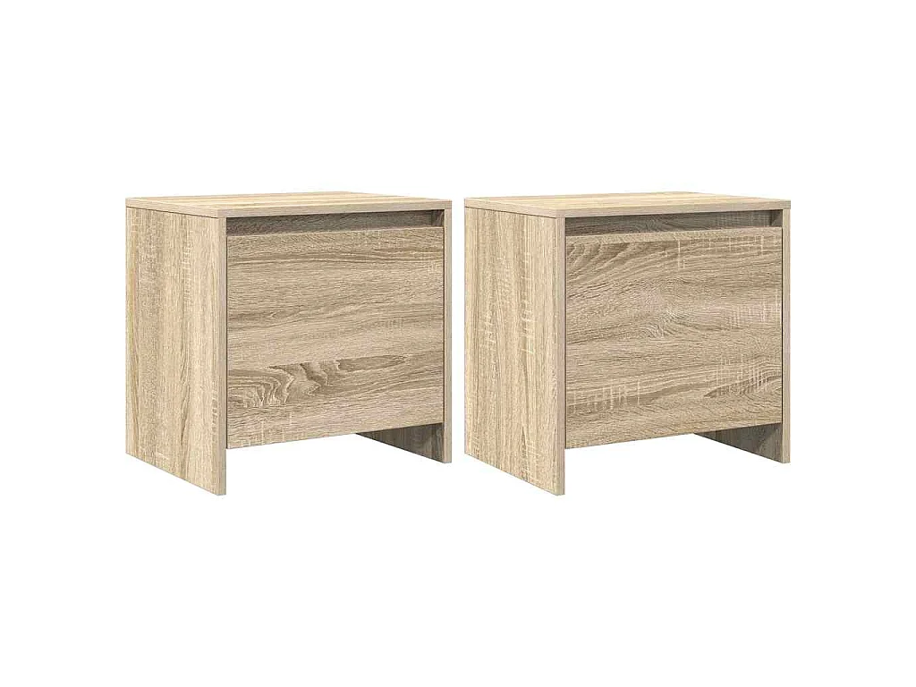 Nachttische 2 Stk. Sonoma-Eiche 45x34x44,5 cm Holzwerkstoff