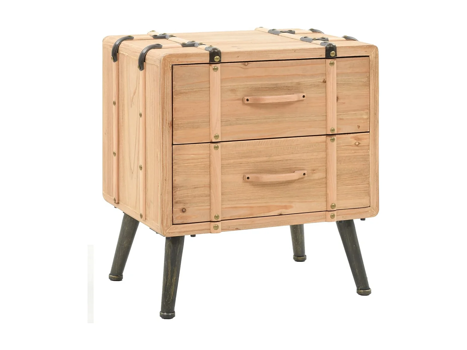 Nachttisch Massivholz Tanne 50x35x57 cm