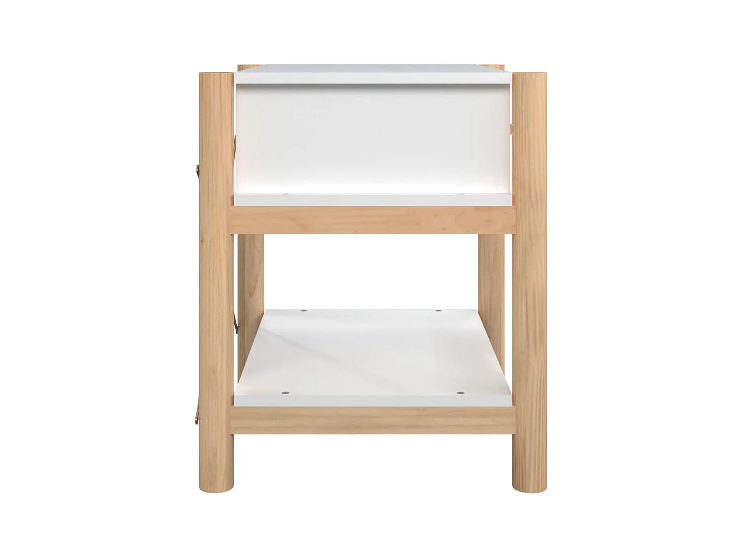Tables de chevet 2 pcs Blanc 42x38x45 cm Bois d’ingénierie
