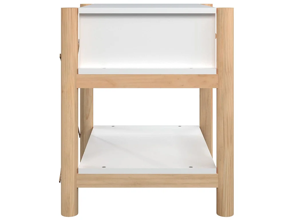 Nachtkastjes 2 st 42x38x45 cm bewerkt hout wit