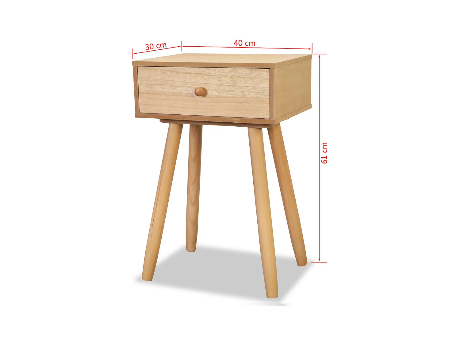 Nachttische 2 Stk. Massivholz Kiefer 40x30x61 cm Braun