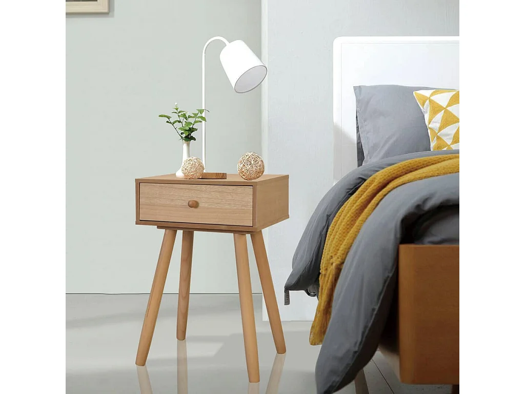 Table de chevet 2 pcs Bois de pin massif 40 x 30 x 61 cm Marron
