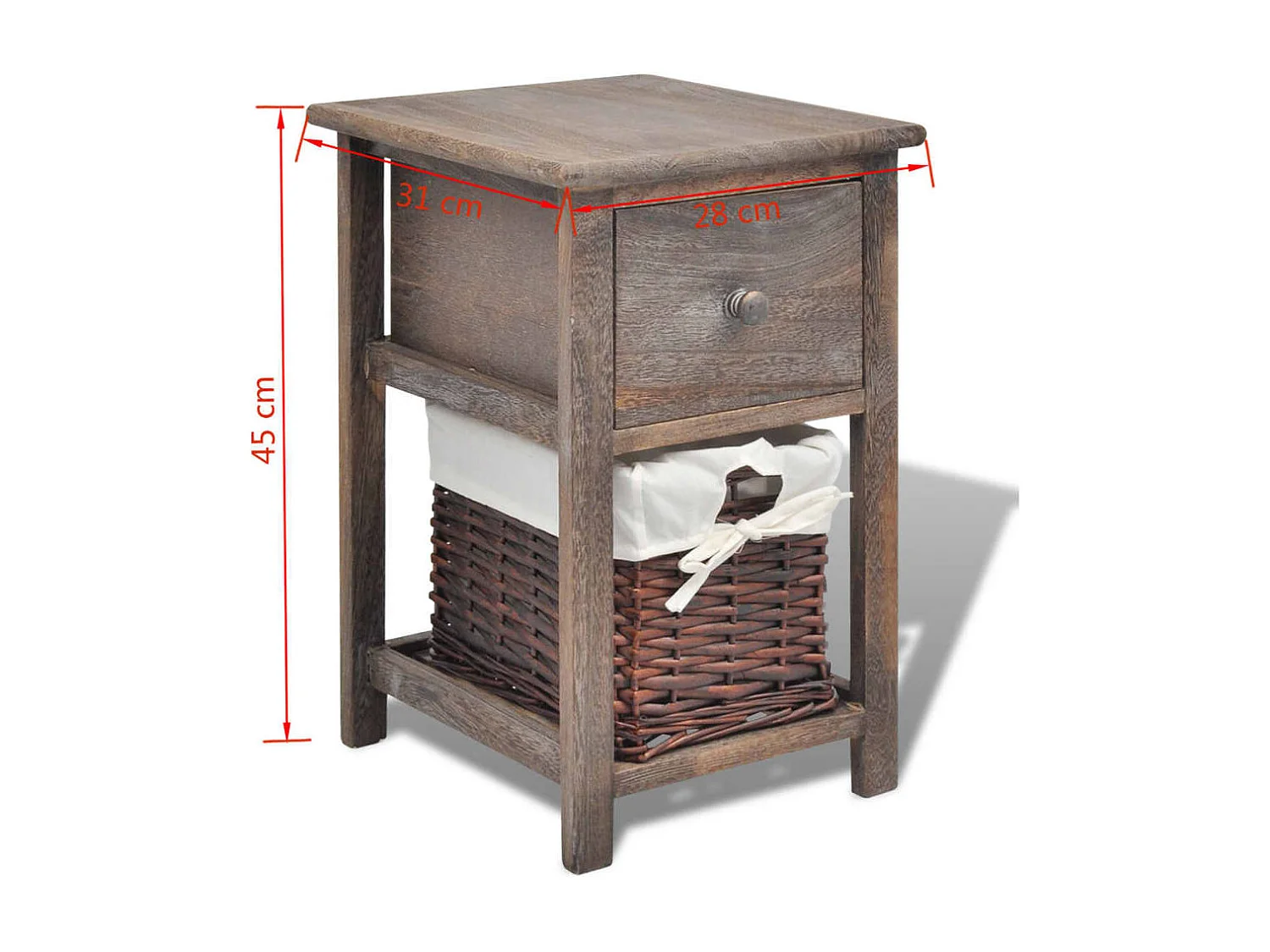 Table de chevet 2 pcs Bois Marron